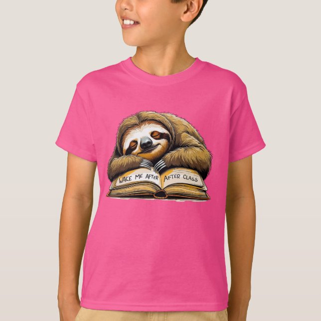 Vakna mig efter klass | Funny Student T-Shirt (Framsida)