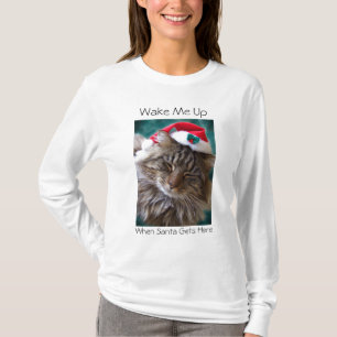 Vakna mig upp den Santa kattskjortan Tröja