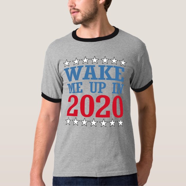 Vakna mig upp i 2020 -- Anti-Trumf design - - Tee (Framsida)
