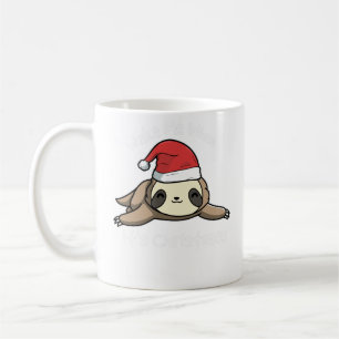 Vakna mig upp, när det är julSlothcandy cane Kaffemugg