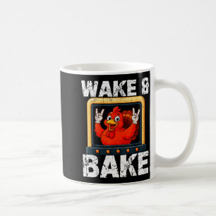 Vakna Och Baka Rolig Rock På Turkiet Vintage Tack Kaffemugg