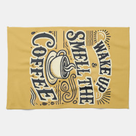 Vakna och blötlägga kaffetornet kökshandduk