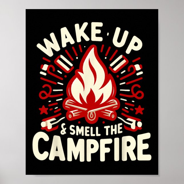 Vakna Och Lukta Röklägren Camping Poster (Framsidan)