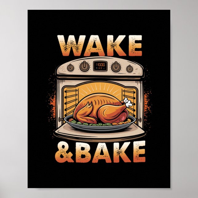 Vakna Och Sourdough Roligt K Meme Tacksgiving  Poster (Framsidan)