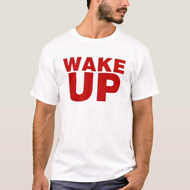 Vakna rött t shirt (Framsida)
