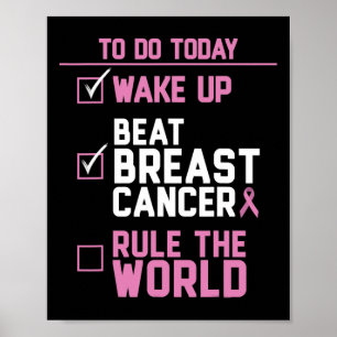 Vakna slå bröstcancer härska världen 2 poster
