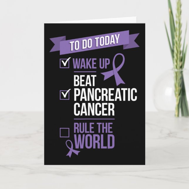 Vakna Slå Buk Pankreascancer Regera Världen  Kort (Framsida)