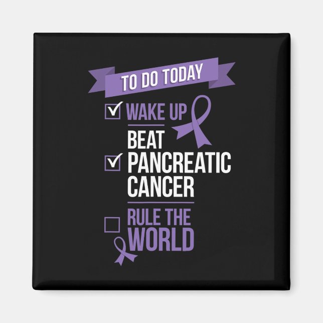Vakna Slå Buk Pankreascancer Regera Världen  Magnet (Framsidan)