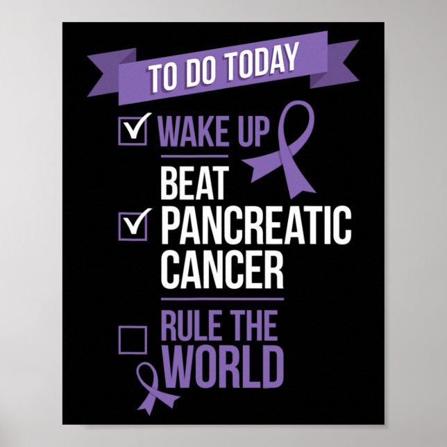 Vakna Slå Bukspottskörtelcancer Regera Världen  Poster (Framsidan)