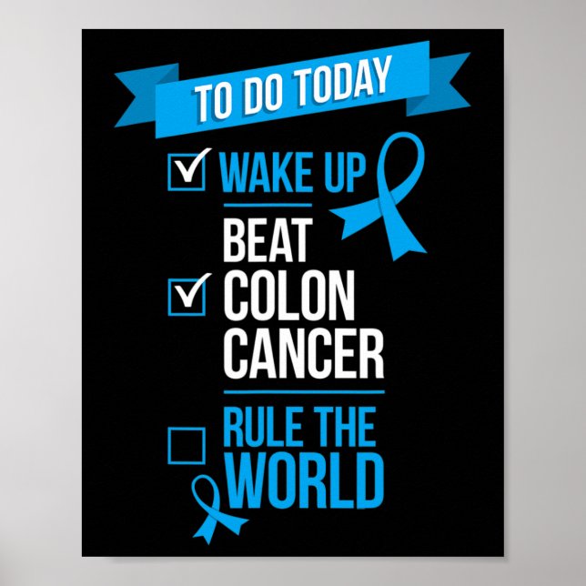 Vakna Slå Koloncancer Regera Världen 1  Poster (Framsidan)
