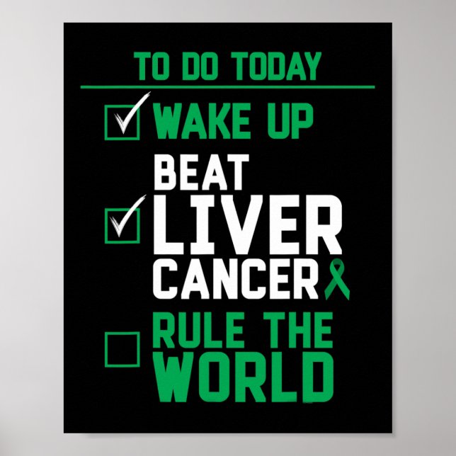 Vakna Slå Levercancer Regera Världen  Poster (Framsidan)