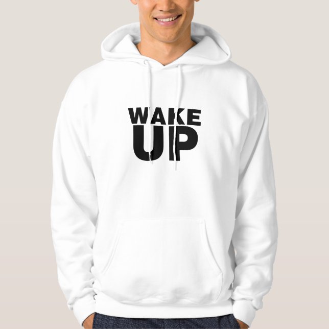 Vakna svart hoodie (Framsida)