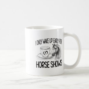 Vakna Tidigt för häst visar Equestrian Show Jump Kaffemugg