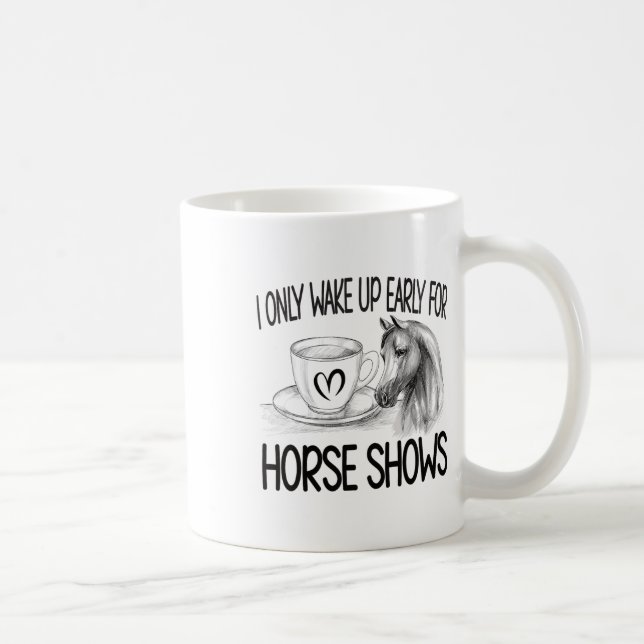 Vakna Tidigt för häst visar Equestrian Show Jump Kaffemugg (Höger)