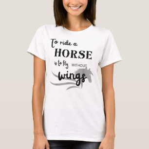 Vakna Tidigt för häst visar Equestrian Show Jump T Shirt