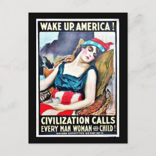 Vakna upp Amerika Vykort