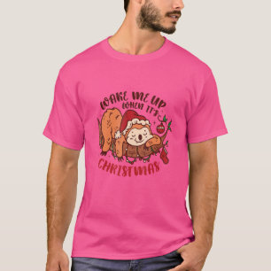 Vakna upp när julen går t shirt