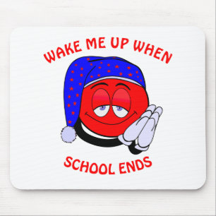 Vakna upp när skolan slutar med konstiga emoji musmatta