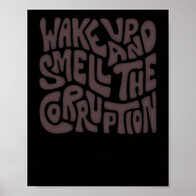 Vakna upp och minska korruptionen i Ord Poster (Framsidan)