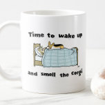 Vakna upp och smell Corgi | Funny Corgi Älskare Kaffemugg<br><div class="desc">En humoristisk illustration av hur människor vaknar upp i sängen för att näsa med Corgi. Vakna med en hett kopp kaffe eller te i den söta Wake Up och Smell i Corgi mugg. Den lustiga tecknaden Corgi mugg gör en underbar gåva. En ursprunglig Pembroke Welsh Corgi novelty mugg som är...</div>