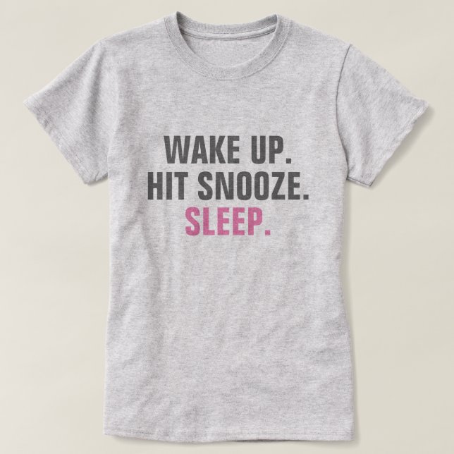 Vakna upp och viloläge tee (Design framsida)