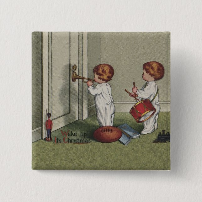 Vakna upp sin vackra julbild knapp (Framsida)