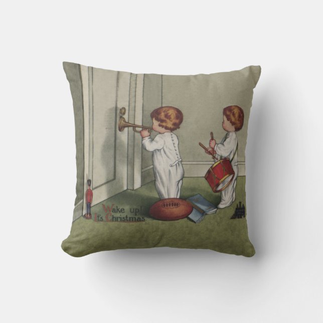 Vakna upp sin vackra julbild kudde (Framsida)