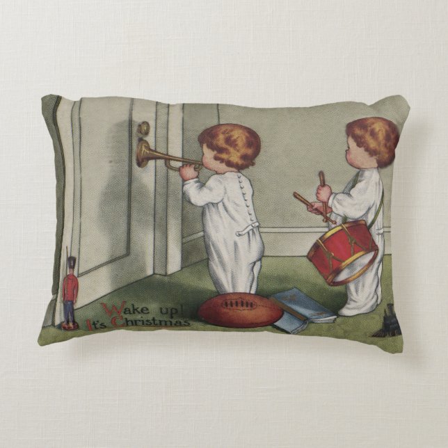 Vakna upp sin vackra julbild prydnadskudde (Baksidan)