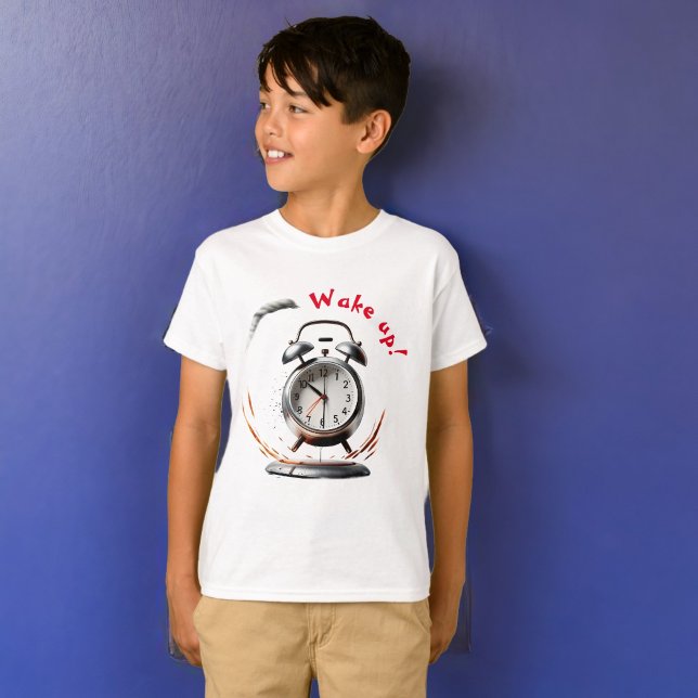 Vakna upp T-shirt med larmklockan (Skapare uppladdad)
