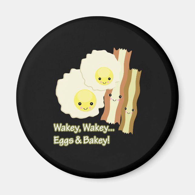 vakna vakna ägg och bakverk magnet (Framsidan)