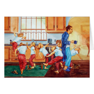 Vaknad parad hälsningskort