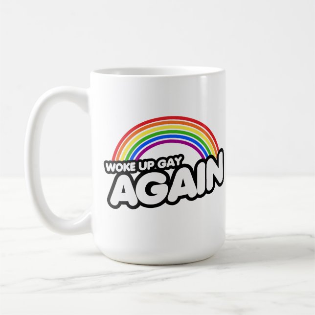 Vaknade gay igen kaffemugg (Vänster)