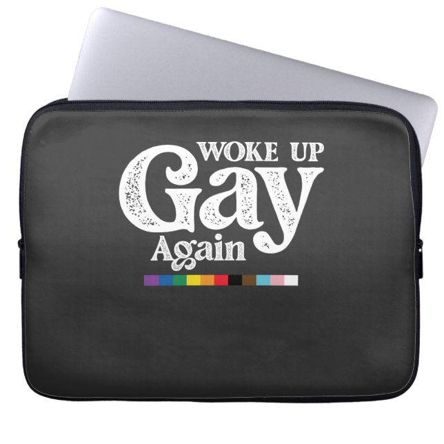 Vaknade Gay Igen Stöd Hbtq-pr Pride Laptop Fodral (Framsidan)