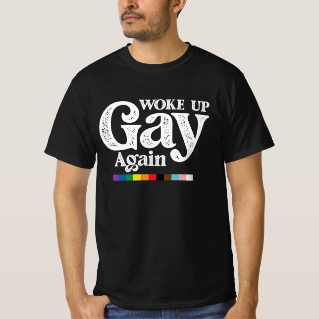 Vaknade Hbtq igen Stöd Hbtq-pr Pride T Shirt (Framsida)