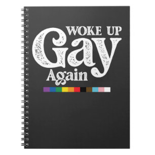 Vaknade Homosexuell Igen Stöd LGBT Pride Anteckningsbok