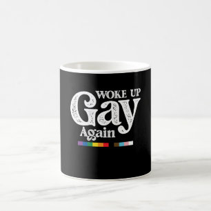 Vaknade Homosexuell Igen Stöd LGBT Pride Kaffemugg
