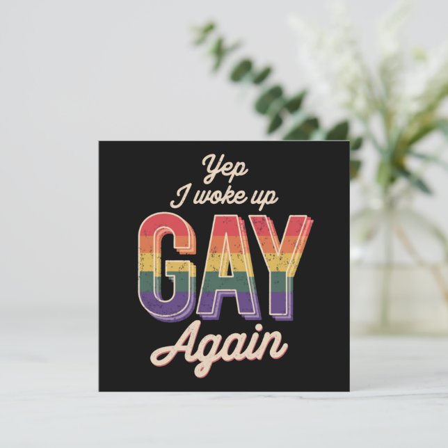 Vaknade upp HBTQ regnbåge Pride queer CSD-fest HBT Inbjudningar (Stående Fram)