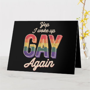 Vaknade upp HBTQ regnbåge Pride queer CSD-fest HBT Kort