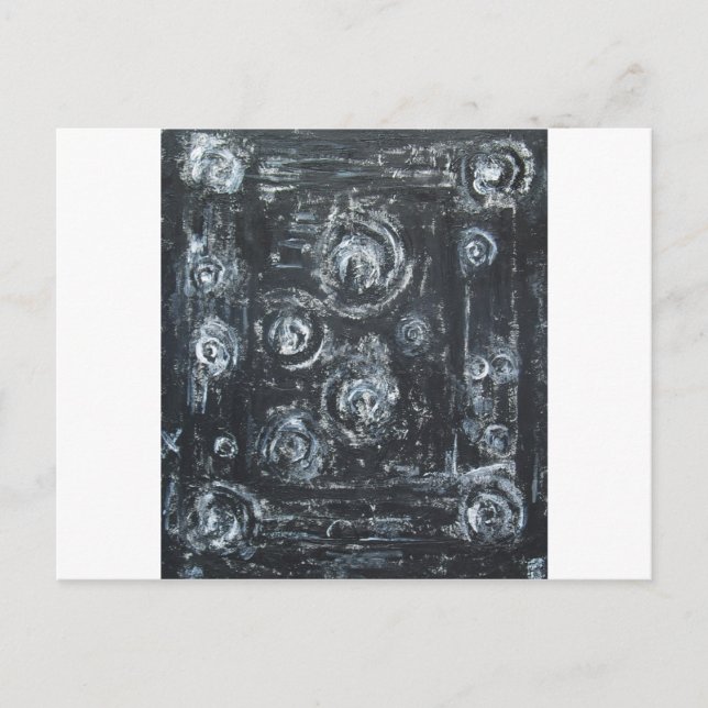 Vaknar av virvlar (abstrakt expressionism) vykort (Framsida)