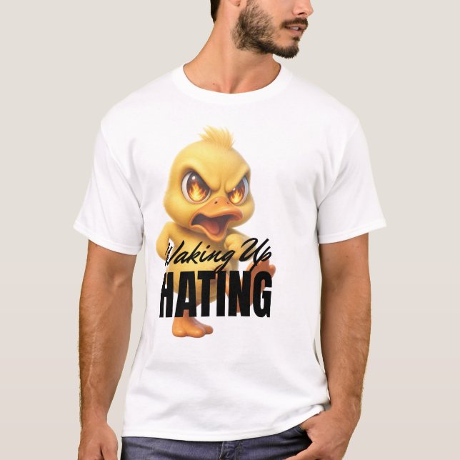 Vaknar med hat t shirt (Framsida)