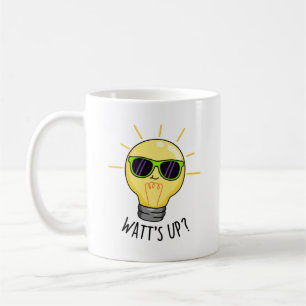 Vaknar upp Ljus Bulb Pun Kaffemugg