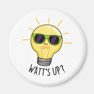 Vaknar upp Ljus Bulb Pun Magnet
