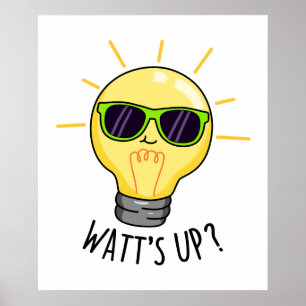 Vaknar upp Ljus Bulb Pun Poster
