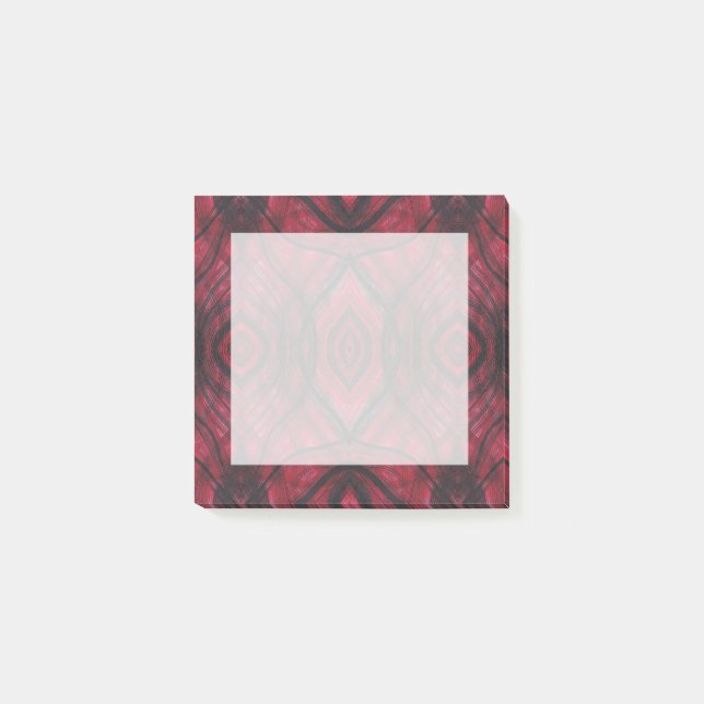 Vaksamhet Röd Abstrakt Akvarellkonst Post-it Block (Framsida)