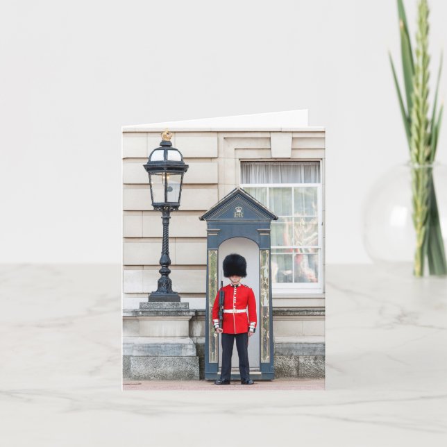 Vakt vid Buckingham Palace tom julkort Tack Kort (Framsida)