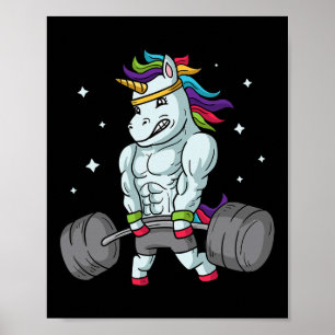 Väktande Unicorn - Ljuny Deadlift och Gym Gif Poster