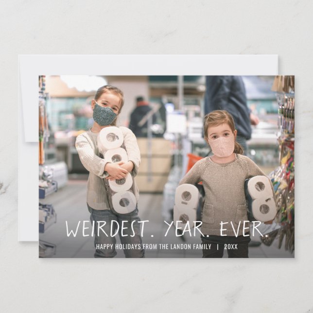 Väktår någonsin - Helgdag-foto Julkort (Framsida)