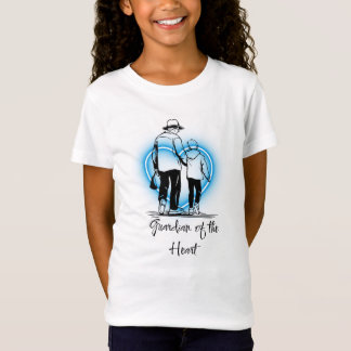 Väktarängel Far och Son Blå Hjärtkonst T Shirt