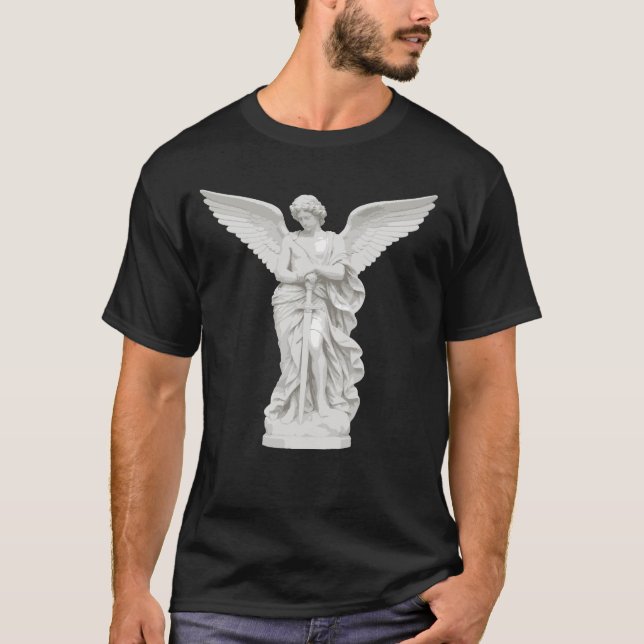 Väktarängel med svärd t shirt (Framsida)