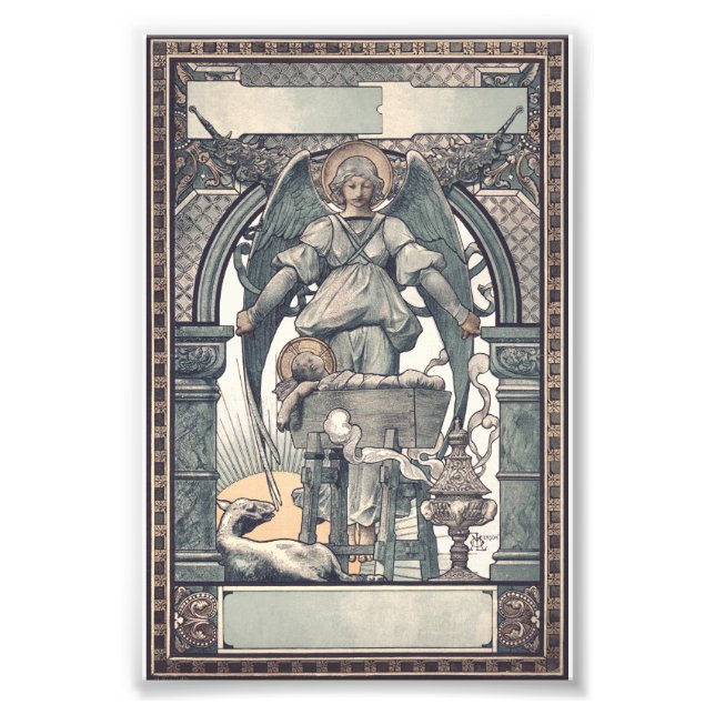 Väktaränglar med Jesusbarnet Fototryck (Framsidan)